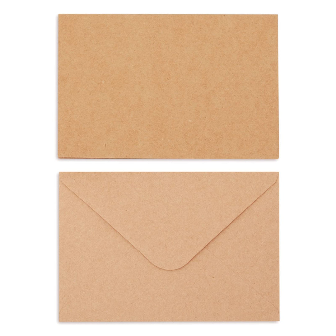 Brown Folded Cards with Envelopes 4x6-LetterSeals.com