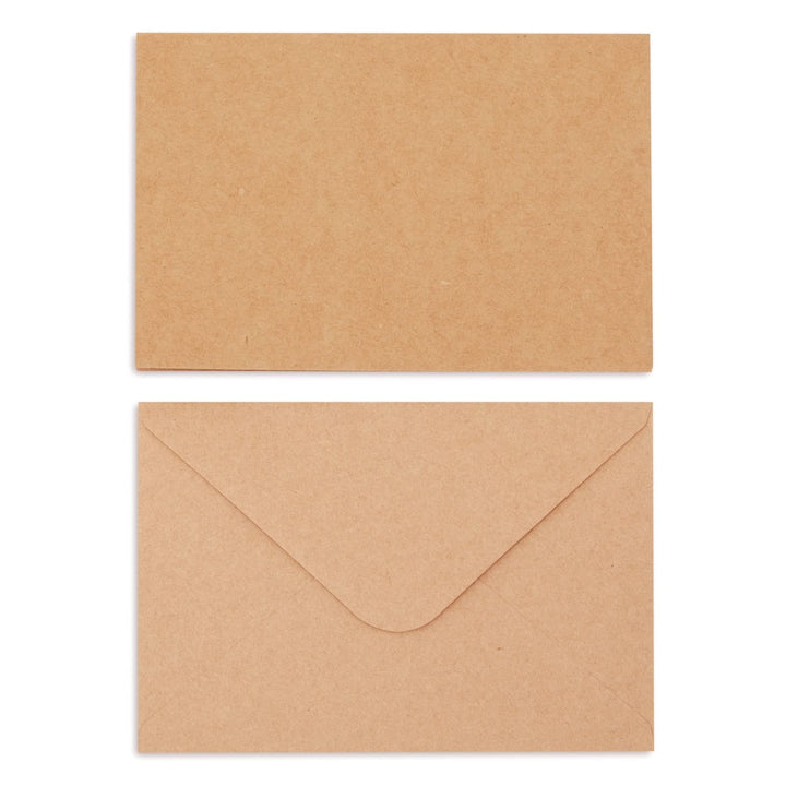 Brown Folded Cards with Envelopes 4x6-LetterSeals.com