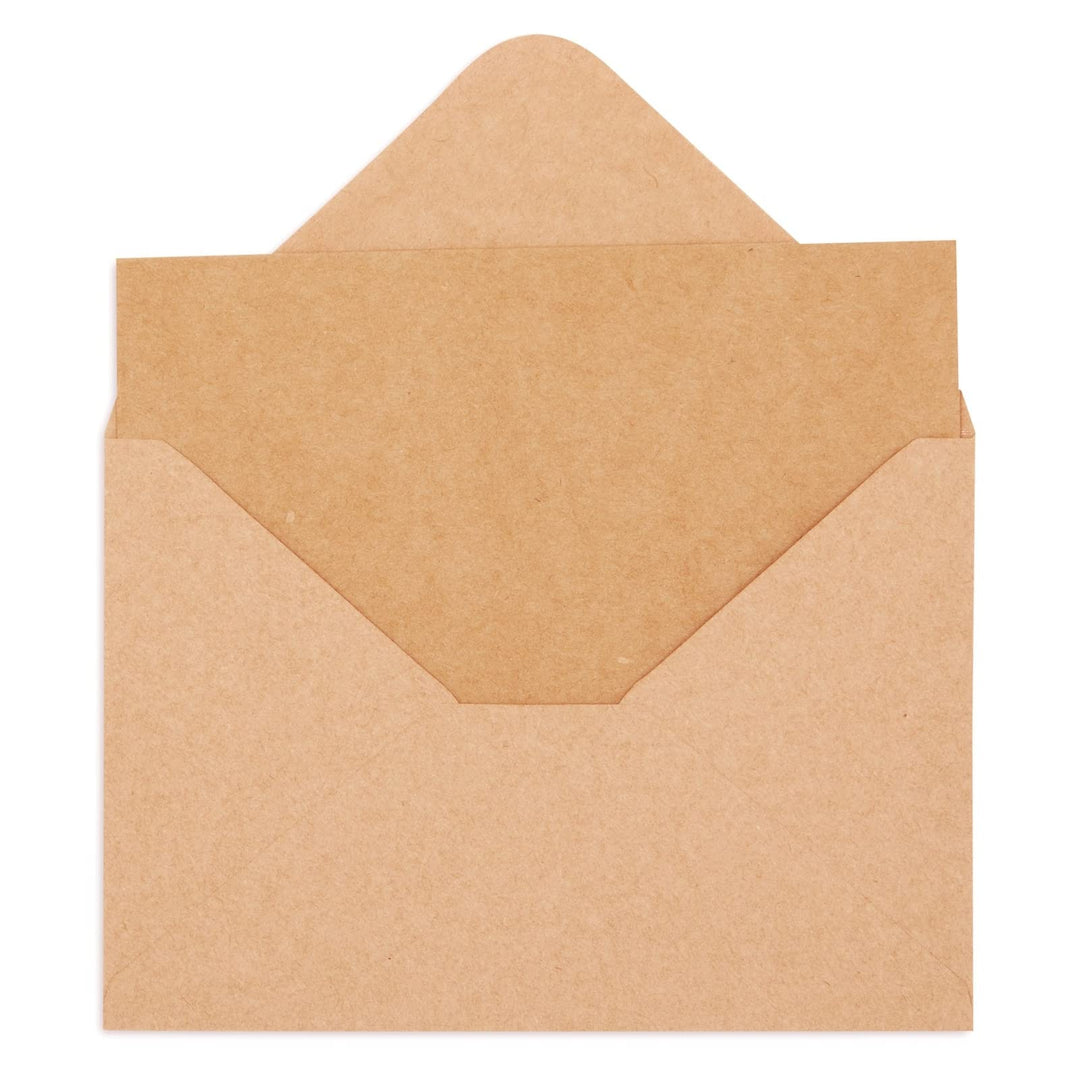 Brown Folded Cards with Envelopes 4x6-LetterSeals.com