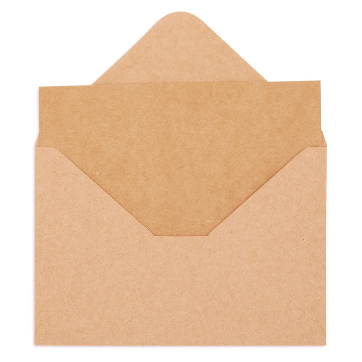 Brown Folded Cards with Envelopes 4x6-LetterSeals.com