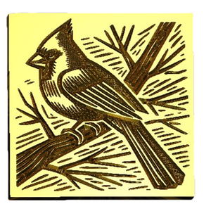 Cardinal Wax Seal Stamp, Woodcut Design- Made in USA- LetterSeals.com