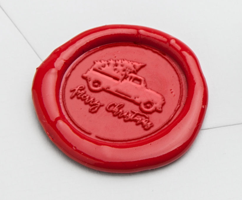 Christmas Truck Wax Seal Stamp- Made in USA- LetterSeals.com