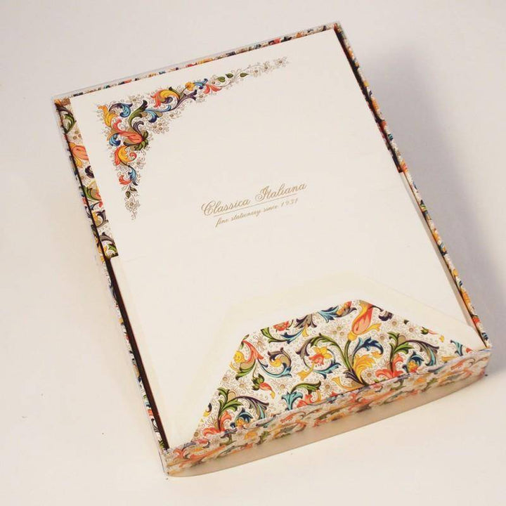 Classic Florentine Pattern | Rossi 1931 Italian Stationery-LetterSeals.com