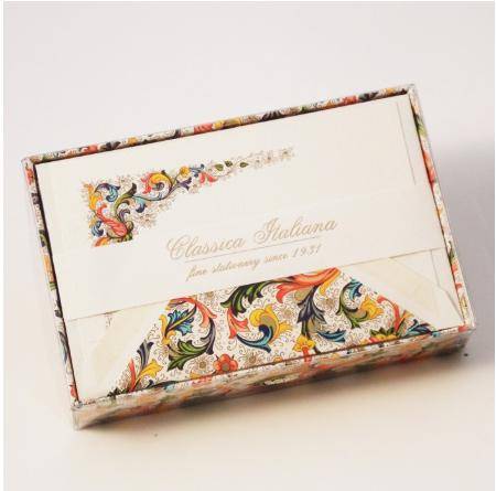 Classic Florentine Note Cards | Rossi 1931 Italian Stationery-LetterSeals.com