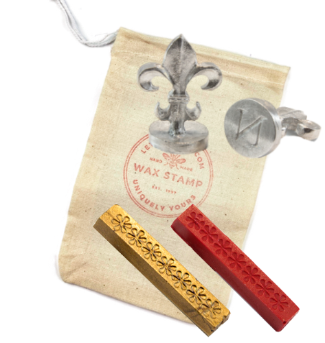 Classic Initial Wax Stamp + Wax Set- Made in USA- LetterSeals.com