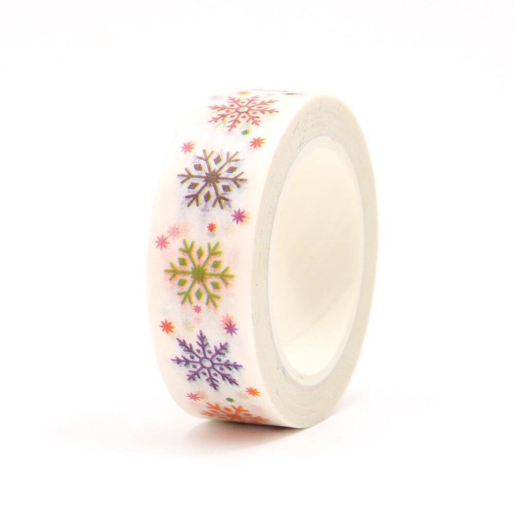 Colored Snowlakes Washi Tape-LetterSeals.com