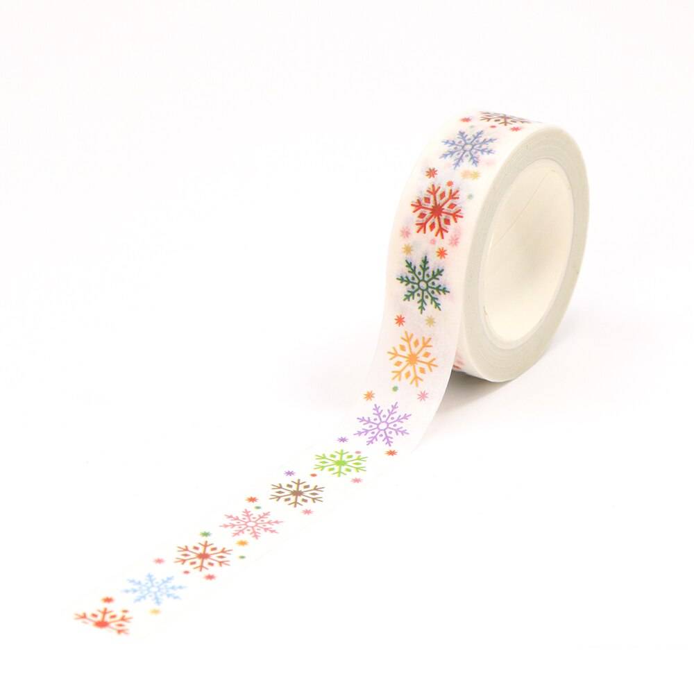 Colored Snowlakes Washi Tape-LetterSeals.com