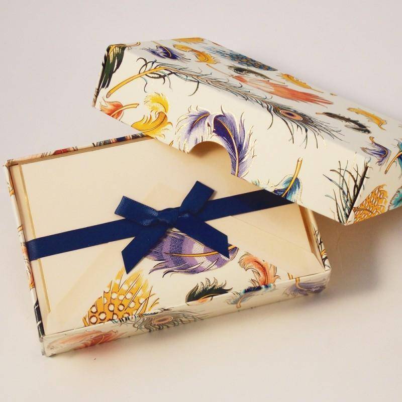 Feathers Pattern | Rossi 1931 Italian Stationery-LetterSeals.com