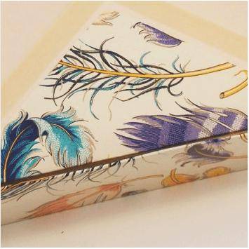 Feathers Pattern | Rossi 1931 Italian Stationery-LetterSeals.com