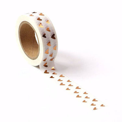 Copper Foil Heart Washi Tape-LetterSeals.com