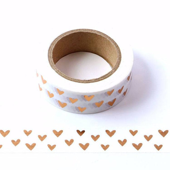 Copper Foil Heart Washi Tape-LetterSeals.com