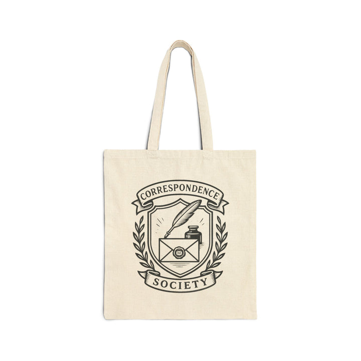 Correspondence Society Cotton Canvas Tote Bag | Eco-Friendly Shopping Bag-LetterSeals.com