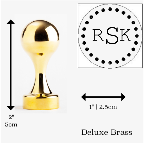 Courier New Monogram Wax Seal Stamp- Made in USA- LetterSeals.com