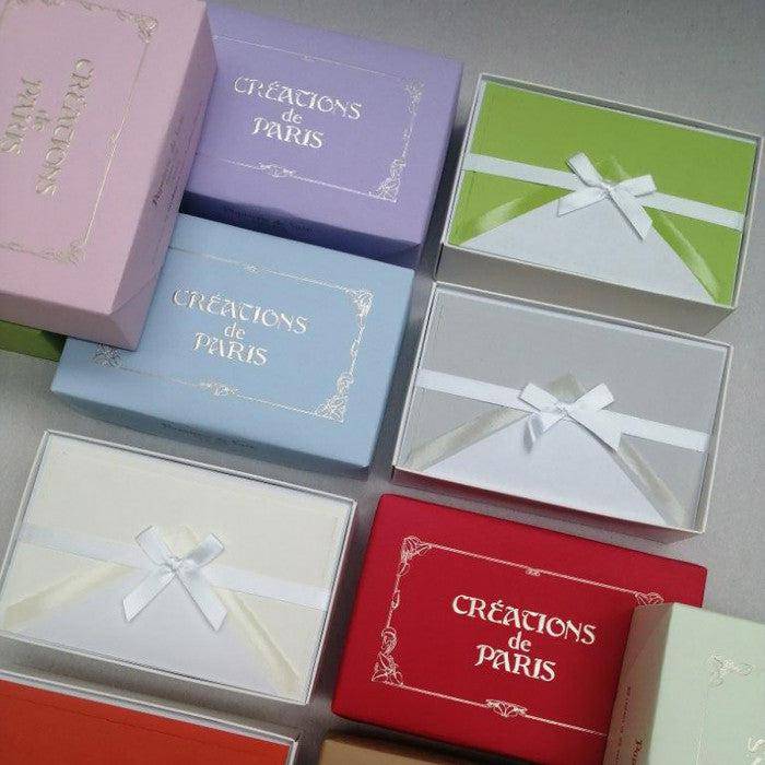 Création de Paris Deckled 25 Note Card Boxed Set | 10 Color Choices | Rossi 1931 Italian Stationery-LetterSeals.com