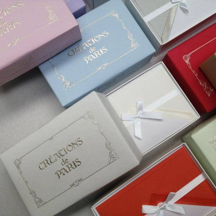 Création de Paris Deckled 25 Note Card Boxed Set | 10 Color Choices | Rossi 1931 Italian Stationery-LetterSeals.com