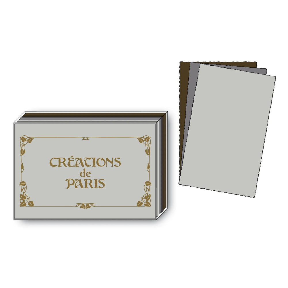 Création de Paris Deckled Note card Matching Color Sets |12 Card Boxed Set | 6 Color Set Choices | Rossi 1931 Italian Stationery-LetterSeals.com