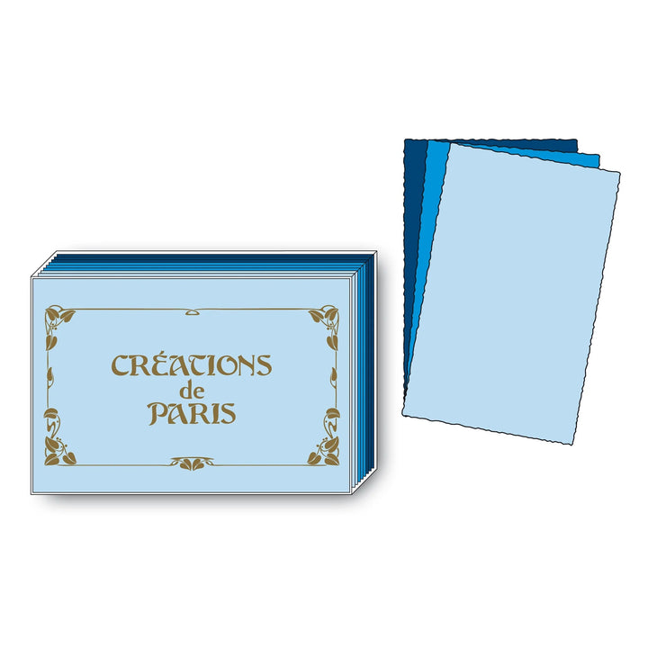 Création de Paris Deckled Note card Matching Color Sets |12 Card Boxed Set | 6 Color Set Choices | Rossi 1931 Italian Stationery-LetterSeals.com