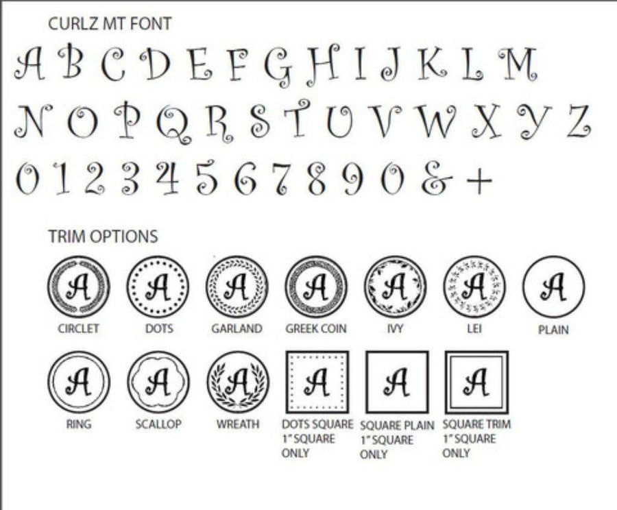 Initial Curlz MT wax seal stamp – LetterSeals.com