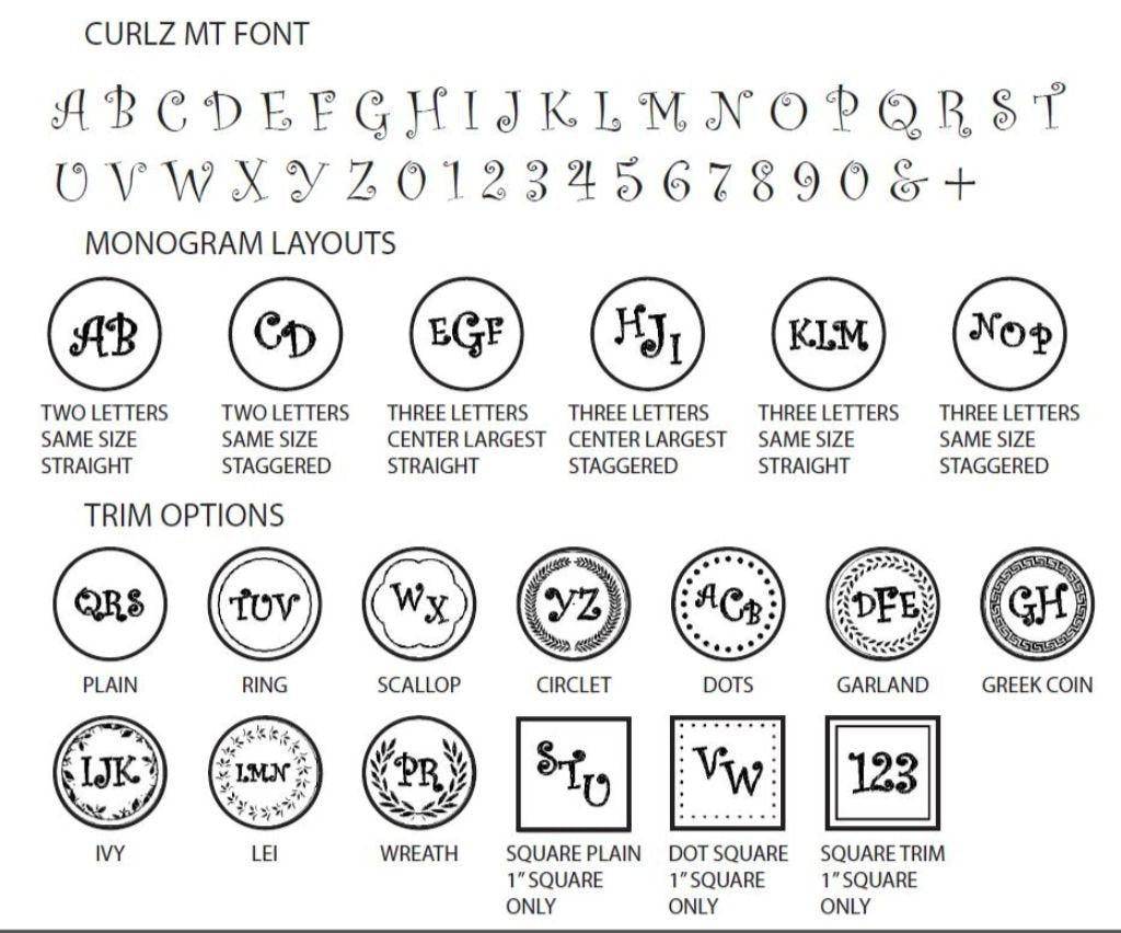 Curlz MT Monogram Wax Seal Stamp – LetterSeals.com