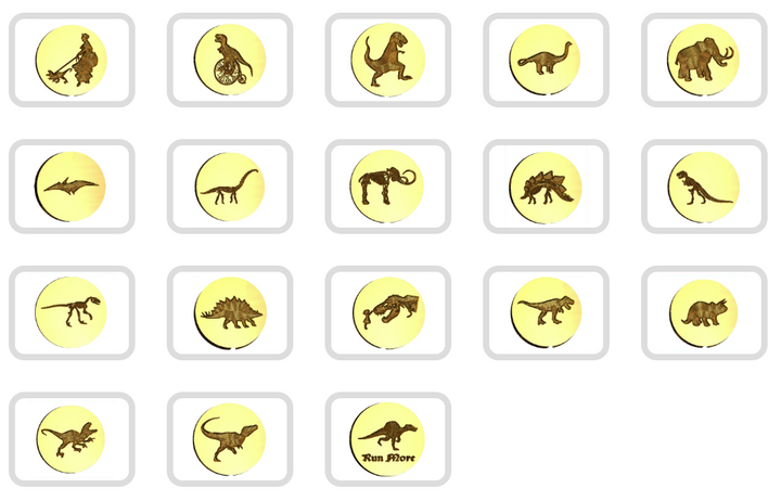 Dinosaur Design Wax Seal Stamps - 17 Design Choices- Made in USA- LetterSeals.com