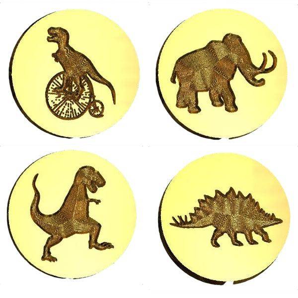 Dinosaur Design Wax Seal Stamps - 17 Design Choices- Made in USA- LetterSeals.com