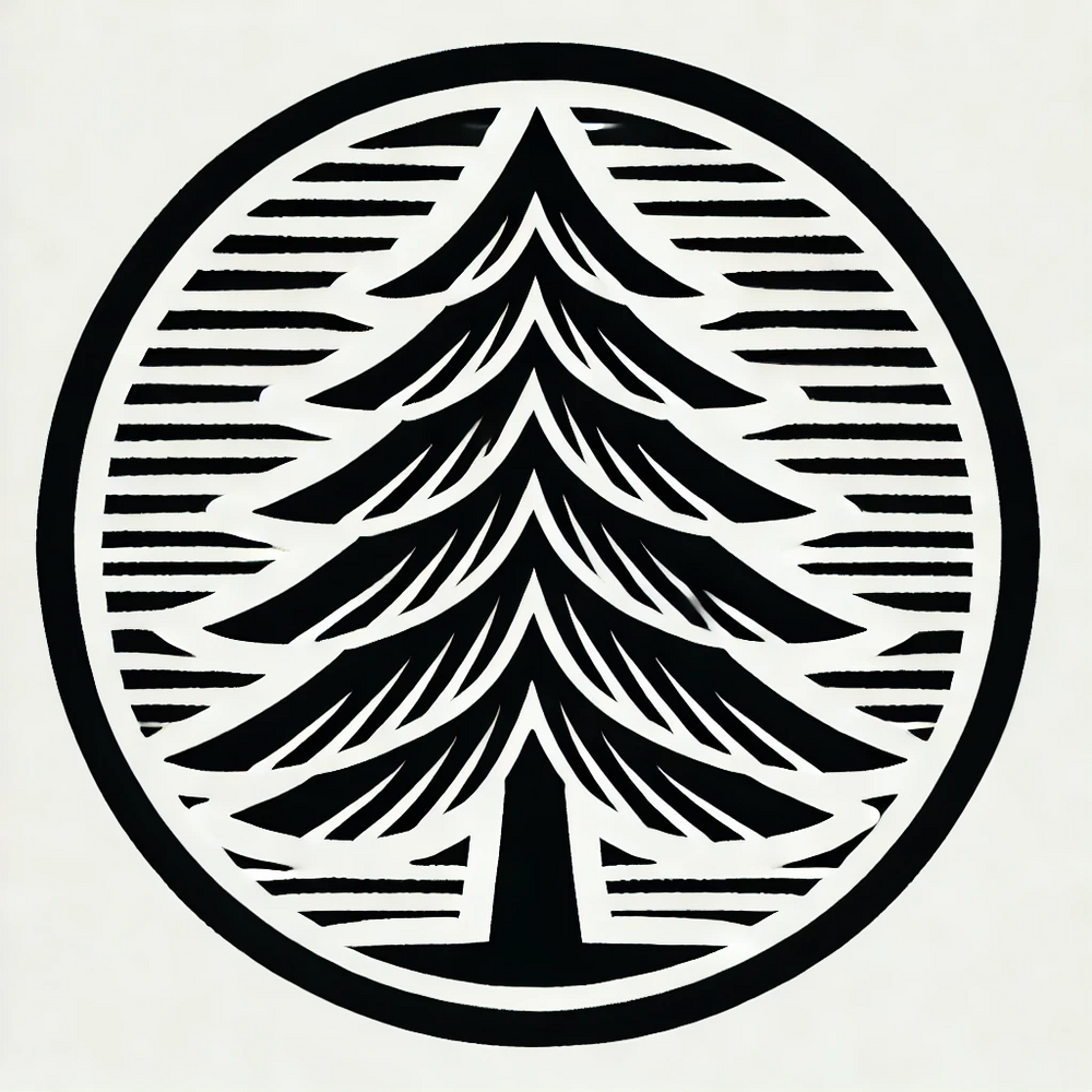 Evergreen Tree Wax Seal Stamp, Woodcut Design- Made in USA- LetterSeals.com