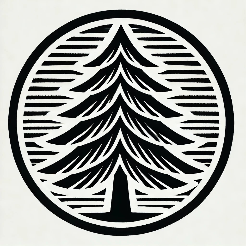 Evergreen Tree Wax Seal Stamp, Woodcut Design- Made in USA- LetterSeals.com