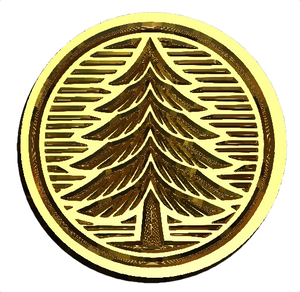 Evergreen Tree Wax Seal Stamp, Woodcut Design- Made in USA- LetterSeals.com