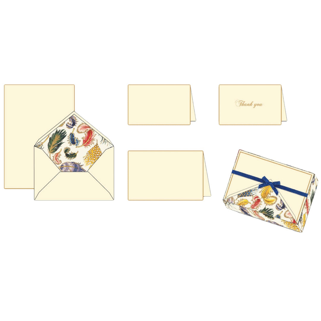 Feathers Pattern | Rossi 1931 Italian Stationery-LetterSeals.com