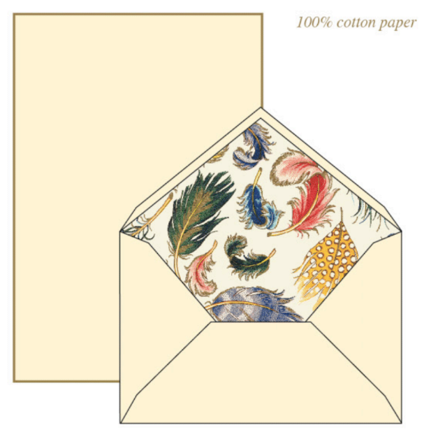 Florentine Feathers Writing Paper-LetterSeals.com