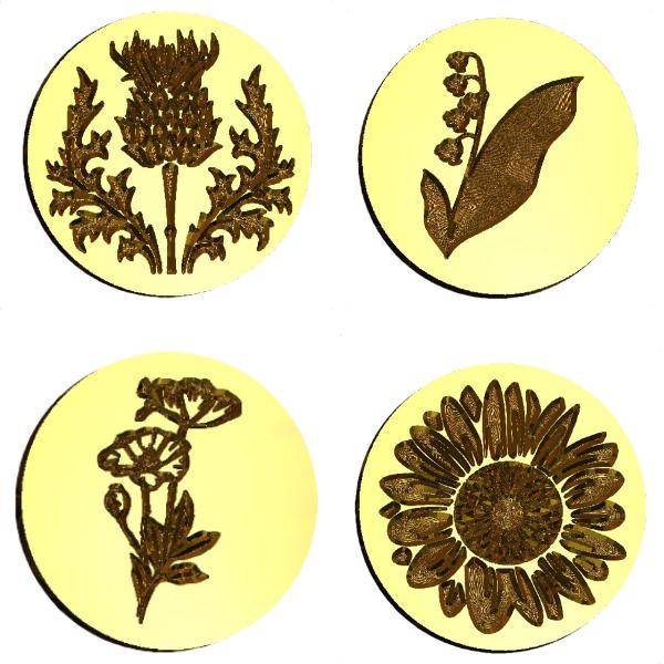 Flower Wax Seal Stamps- Made in USA- LetterSeals.com