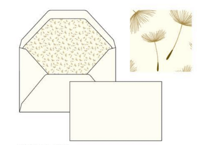 Blowing seeds foil embossed italian notecards letterseals.com