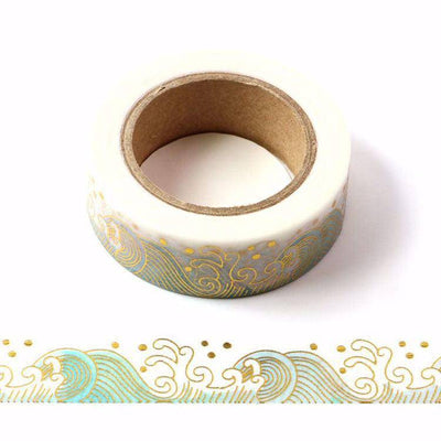 Foil Waves Washi Tape-LetterSeals.com