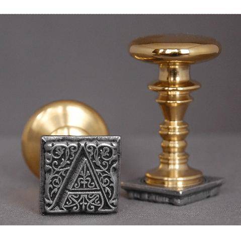 French | Aladine 1" Square Initial Wax Seal Stamp-LetterSeals.com