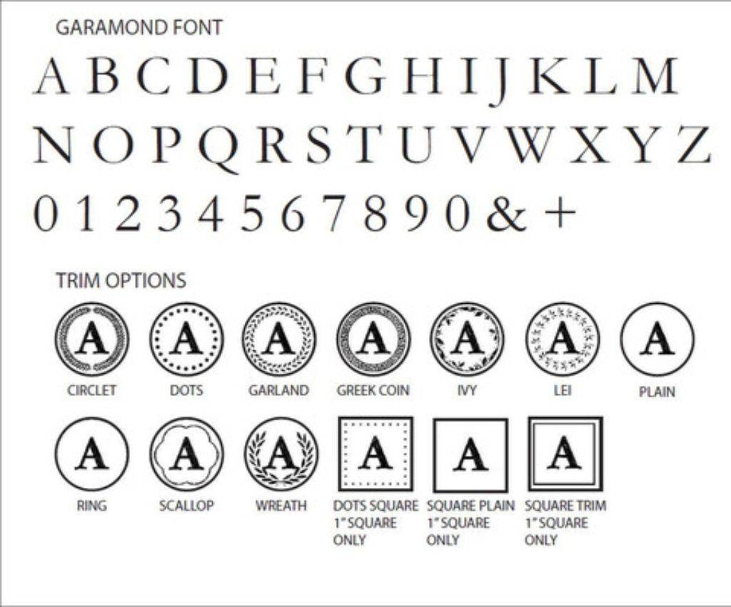 Garamond Initial Wax Seal Stamp- Made in USA- LetterSeals.com