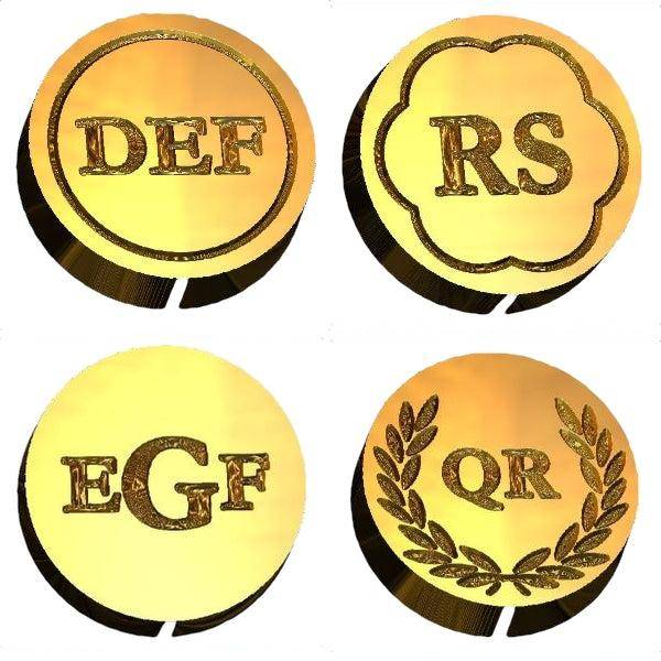 Garamond Monogram Wax Seal Stamp- Made in USA- LetterSeals.com
