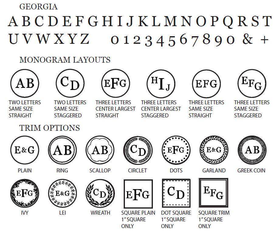 Georgia Monogram Wax Seal Stamp- Made in USA- LetterSeals.com