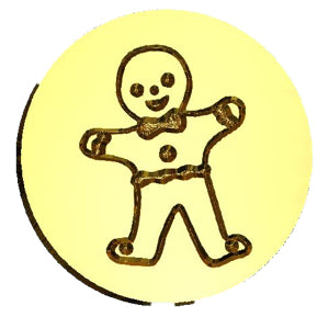 Gingerbread Man + Bow Wax Seal Stamp- Made in USA- LetterSeals.com