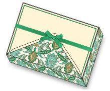 Green Arabesque Note Cards | Rossi 1931 Italian Stationery-LetterSeals.com