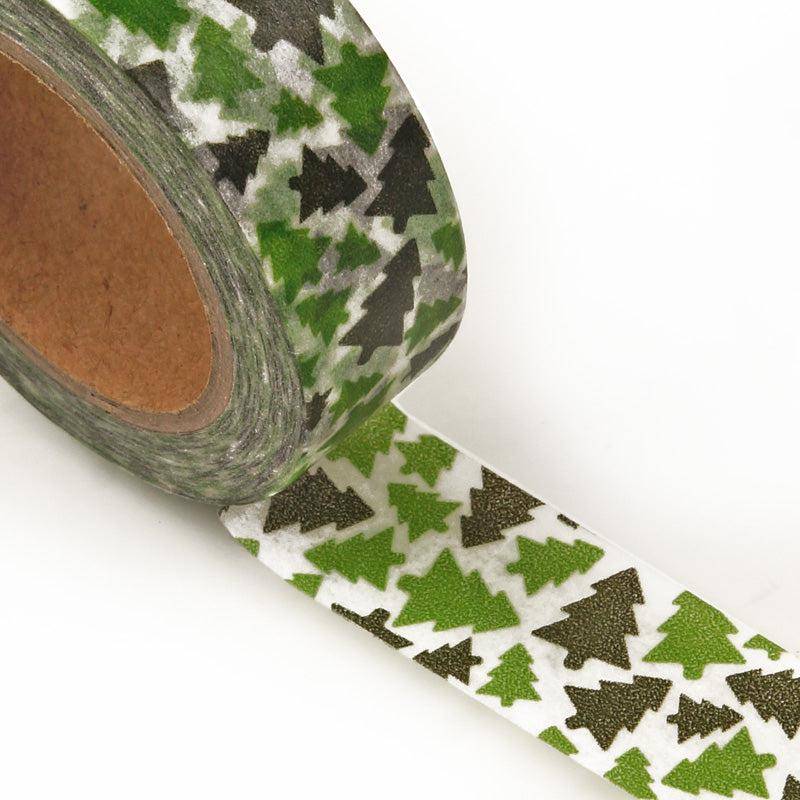 Green Trees Washi Tape-LetterSeals.com