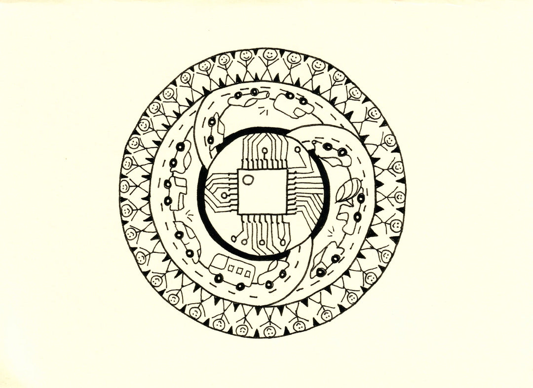 Hand Drawn Mandala Note Cards-LetterSeals.com