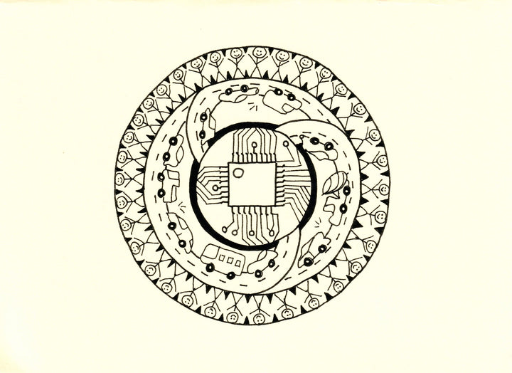 Hand Drawn Mandala Note Cards-LetterSeals.com