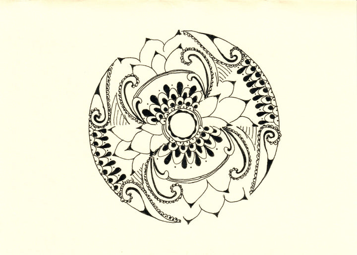 Hand Drawn Mandala Note Cards-LetterSeals.com