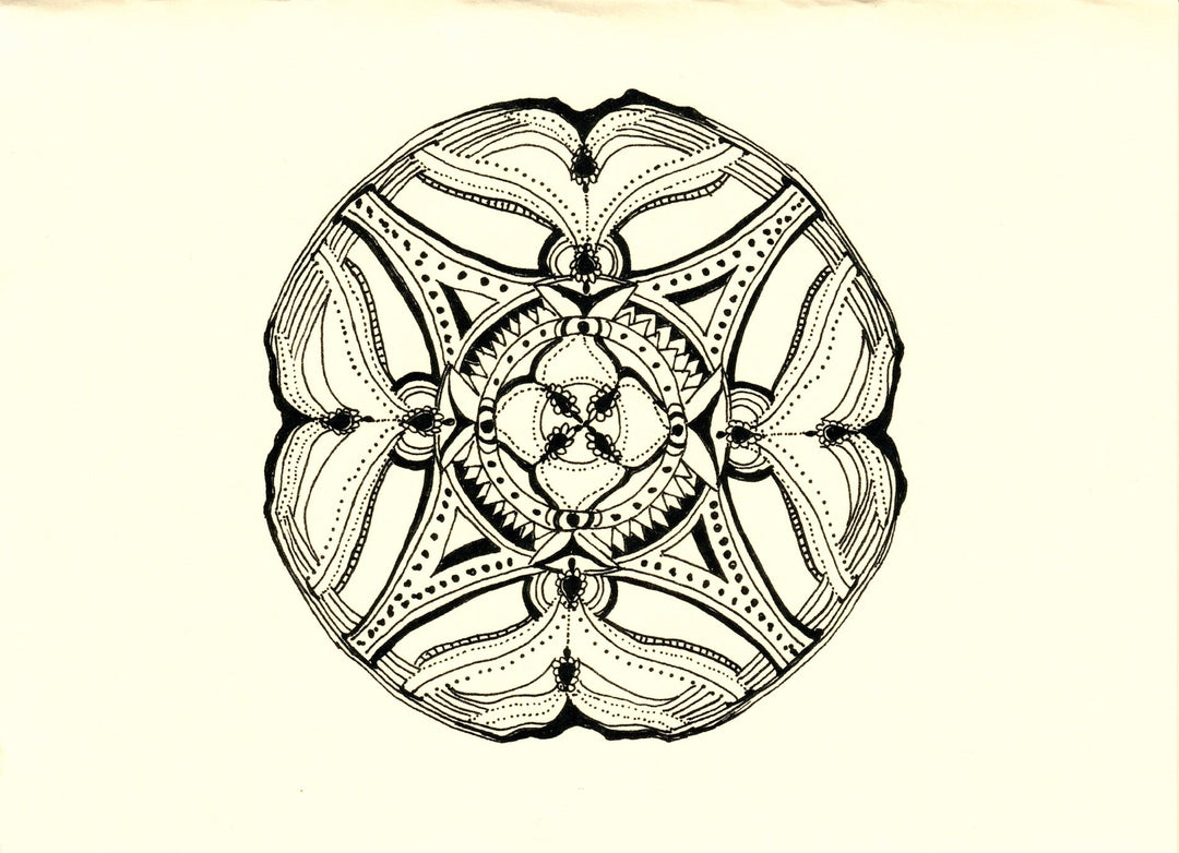 Hand Drawn Mandala Note Cards-LetterSeals.com