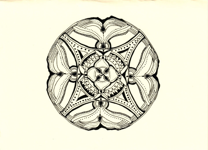 Hand Drawn Mandala Note Cards-LetterSeals.com