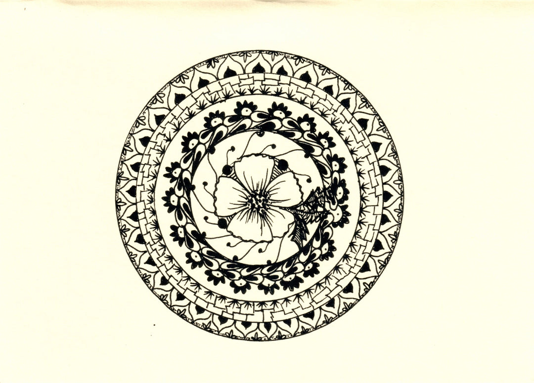 Hand Drawn Mandala Note Cards-LetterSeals.com