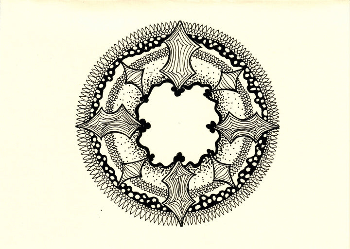 Hand Drawn Mandala Note Cards-LetterSeals.com
