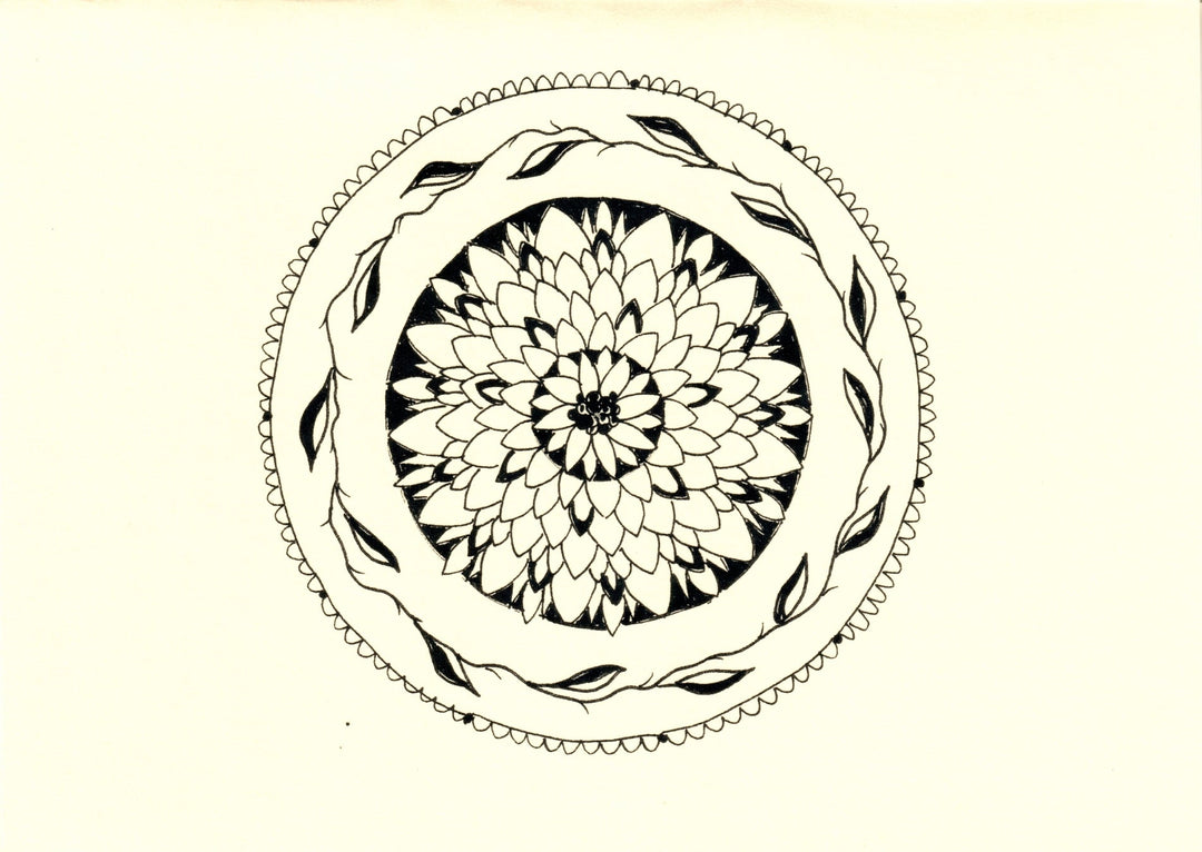 Hand Drawn Mandala Note Cards-LetterSeals.com