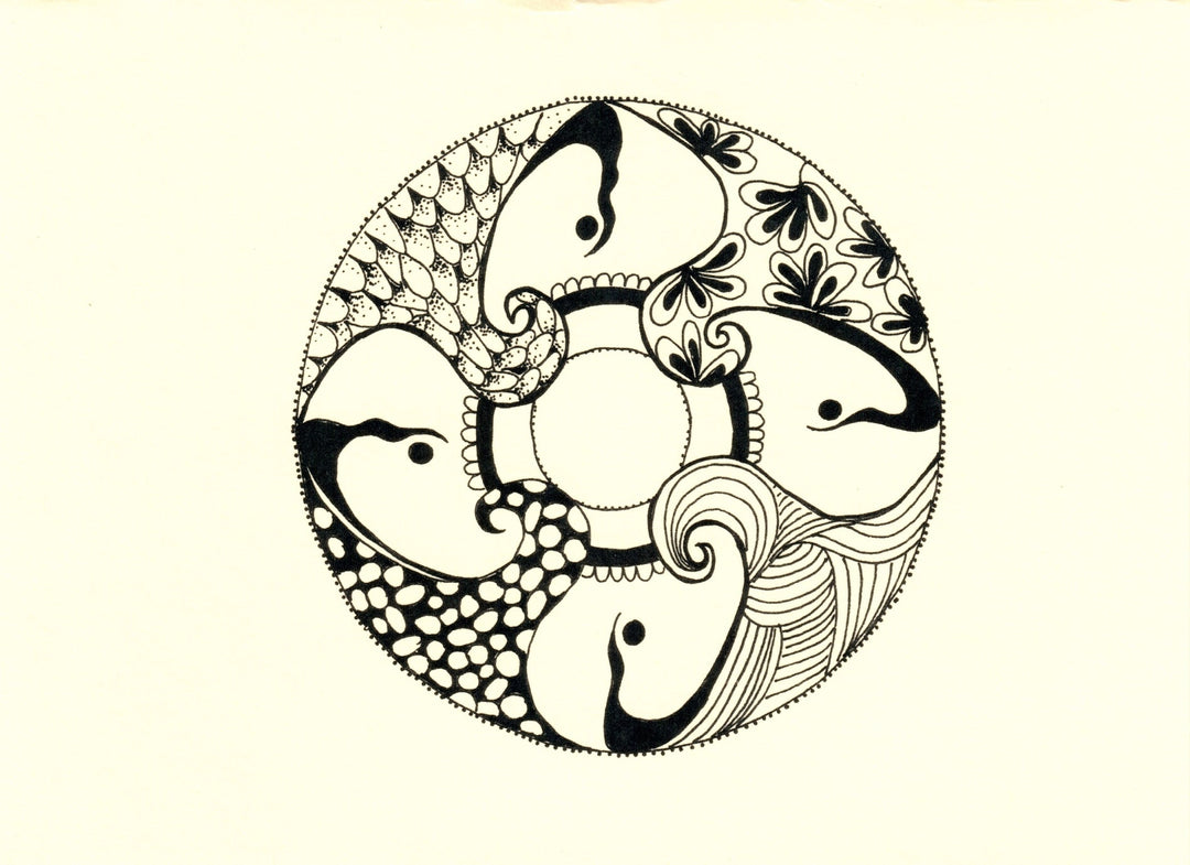 Hand Drawn Mandala Note Cards-LetterSeals.com