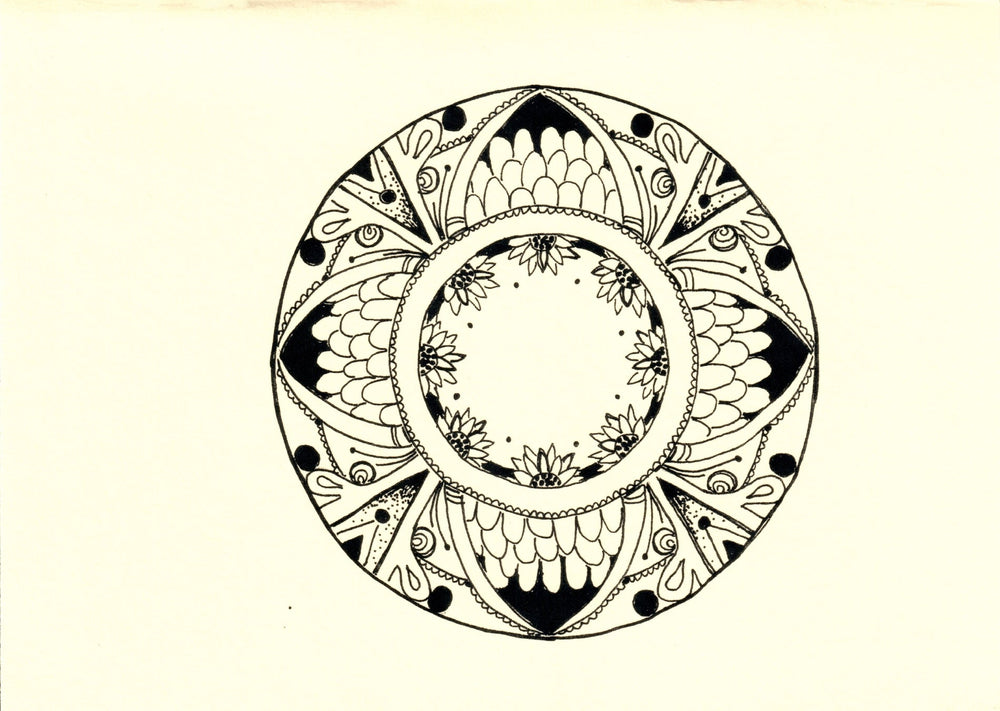 Hand Drawn Mandala Note Cards-LetterSeals.com